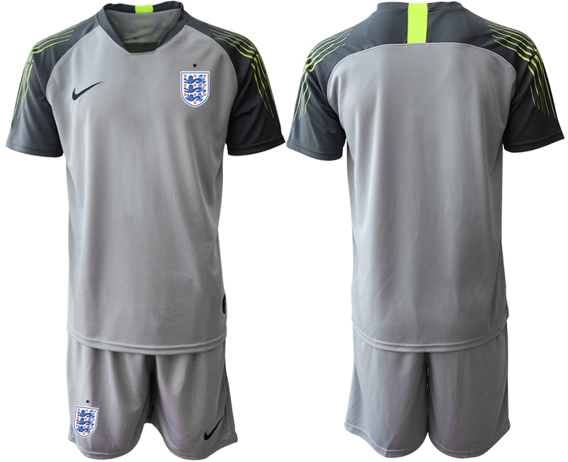 Men 2021 European Cup England grey goalkeeper Soccer Jersey1->england jersey->Soccer Country Jersey